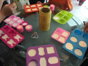Making soap using essential oils